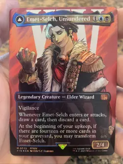 Final Fantasy MTG Emet-Selch Unsundered Borderless Surge Foil Card #539 Mythic - Image 3