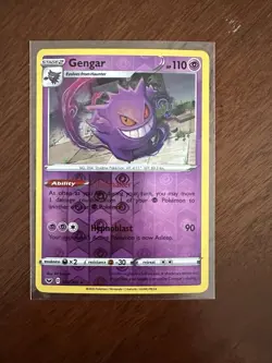 Gengar 085/202 NM Reverse Holo Sword and Shield Base Set Pokemon Card - Image 1
