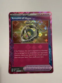 NM Amulet of Hope 162/191 Ace Spec SV08 Surging Sparks Holo Pokemon card #2 - Image 1