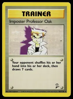Pokemon Card - Imposter Professor Oak Base Set 2 102/130 Rare - Image 1