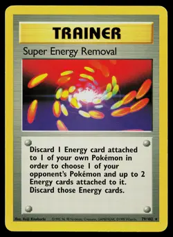 Pokemon Card - Super Energy Removal Base Set 79/102 Rare - Image 1
