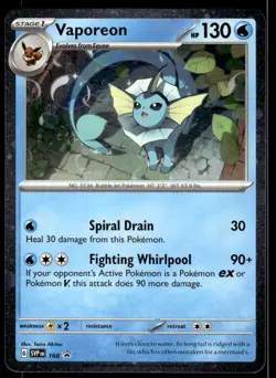 Pokemon TCG SV: Scarlet & Violet Promo Cards #168 Vaporeon - Image 1