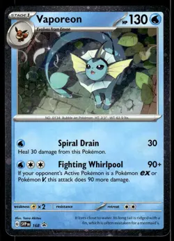 Pokemon TCG SV: Scarlet & Violet Promo Cards #168 Vaporeon - Image 1