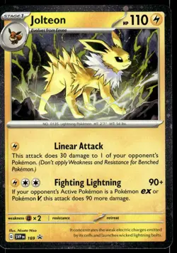Pokemon TCG SV: Scarlet & Violet Promo Cards #169 Jolteon - Image 1