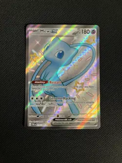 Pokemon Mew EX TCG Full Art Shiny Ultra Rare Card 216/091 Paldean Fates - Image 1