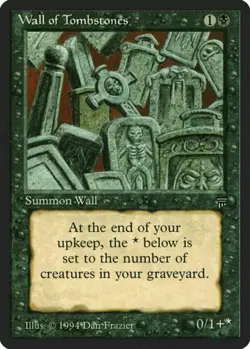 Wall of Tombstones Legends Light Play MTG Magic DNA GAMES - Image 1