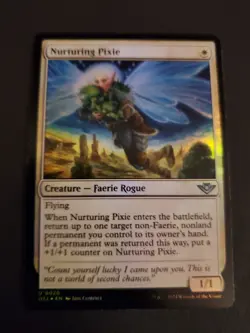 Magic the Gathering Foil Nurturing Pixie Outlaws of Thunder Junction MTG NM - Image 1