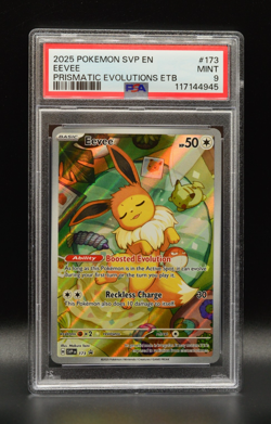 2025 Pokemon SVP EN Eevee Prismatic Evolutions ETB Promo 173 PSA 9 Newly Graded - Image 1