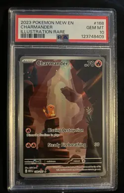 2023 Pokemon Charmander Illustration 168/165 Scarlet & Violet 151 Gem MT PSA 10 - Image 3