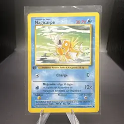 French Magikarp Magicarpe Base 1st Edition Pokemon 35/102. Excellent Condition - Image 1
