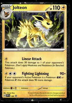 Pokemon TCG SV Promos #169 Jolteon NM - Image 1