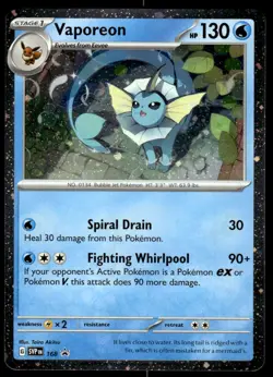 Pokemon TCG SV Promos #168 Vaporeon NM - Image 1