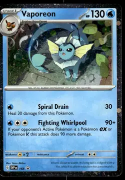 Pokemon TCG SV Promos #168 Vaporeon NM - Image 1
