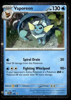 Pokemon TCG SV Promos #168 Vaporeon NM - Image 1