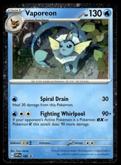 Pokemon TCG SV Promos #168 Vaporeon NM - Image 1