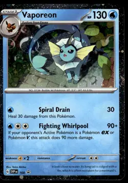Pokemon TCG SV Promos #168 Vaporeon NM - Image 1