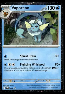 Pokemon TCG SV Promos #168 Vaporeon NM - Image 1