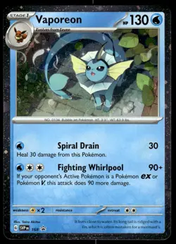 Pokemon TCG SV Promos #168 Vaporeon NM - Image 1