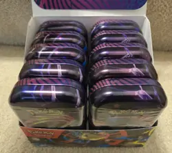 Pokemon TCG Mega Evolution MEGA HEROES MINI TIN DISPLAY Factory Sealed 10 TINS - Image 3