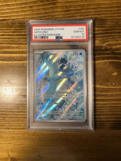 2025 POKEMON JTG EN-JOURNEY TOGETHER ILLUSTRATION RARE #161 ARTICUNO PSA 10 - Image 1