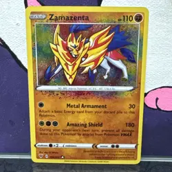 Zamazenta 102/185 Pokemon TCG Vivid Voltage Sword & Shield Amazing Rare Card - Image 1