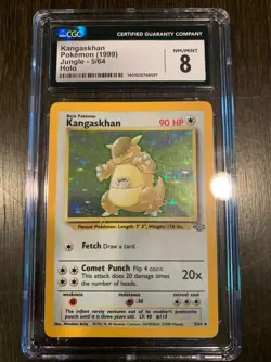 Kangaskhan 5/64 Jungle Rare Holo Vintage WOTC Pokemon Card CGC 8 - Image 1