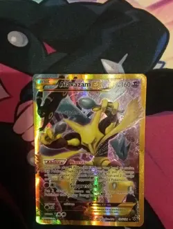 Pokemon Alakazam-EX TCG Fates Collide Holo Card 125/124 - Image 1