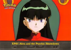 EP21 ABRA AND THE PSYCHIC SHOWDOWN- Topps BLUE LOGO - POKEMON TV CARD - NM/LP - Image 1