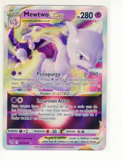 1x ~ESP~ SPANISH Mewtwo VAstro (Vstar) 031/078 Pokemon Go Card (LB3) - Image 1