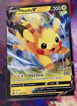 Pikachu V SWSH285 - Black Star Promo - Ultra Rare Holo Pokemon Card Near Mint - Image 1