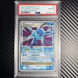 Pokemon TCG Glaceon LV.X Holo Card 98/100 D&P Majestic Dawn 2008 NM/Mint PSA 8 - Image 1
