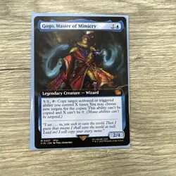1x FOIL EXTENDED ART Gogo, Master of Mimicry, NM, FIN, Magic: the Gathering, MtG - Image 1