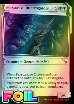 x1 Persuasive Interrogators MKM MTG 345 FOIL SHOWCASE UNCOMMON M/NM 1x - Image 1
