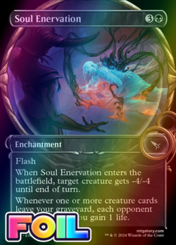 x1 Soul Enervation MKM MTG 302 FOIL SHOWCASE UNCOMMON M/NM 1x - Image 1