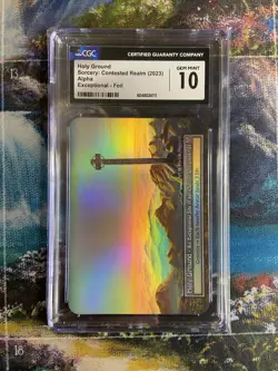 Holy Ground FOIL - Sorcery Contested Realm - Graded CGC GEM MINT 10 - Alpha ✨ - Image 1