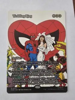 Wedding Ring Borderless Marvel's Spider-Man MTG Regular NM - Image 1