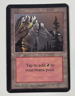 Mountain (A) Alpha LP Light Play MTG Magic The Gathering 1.3 - Image 1