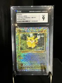 Pokemon TCG 2002 Pikachu Legendary Collection #86 Reverse Holo - CGC Mint 9 - Image 1