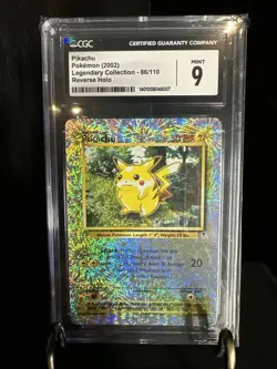 Pokemon TCG 2002 Pikachu Legendary Collection #86 Reverse Holo - CGC Mint 9 - Image 2