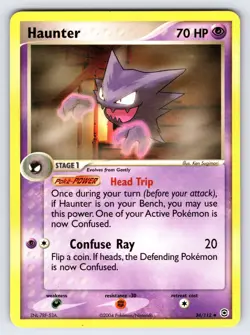 Haunter 34/112 2004 EX FireRed & LeafGreen Pokemon Card TCG Sugimori Art - Lp - Image 1