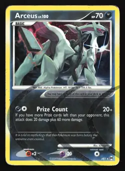 Pokemon Arceus AR1 Platinum Arceus Secret Rare Holo DMG - Image 1