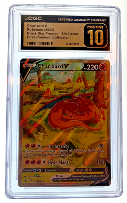 CGC Pristine 10: Pokemon -Charizard V - Full Art Holo UPC Promo SWSH260 - Image 1
