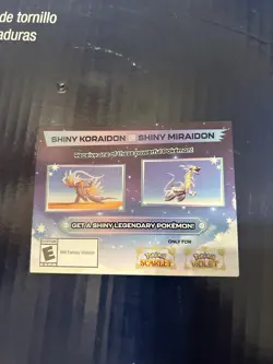 Pokemon Scarlet And Violet Serial Codes Shiny Koraidon or Miraidon UNSCRATCHED! - Image 1