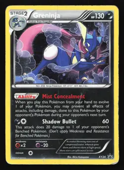 Pokemon Greninja XY24 XY Cosmos Holo Black Star Promo DMG - Image 1