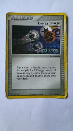 Trainer - Energy Charge - Holo - ex Deoxys 86/107 - Pokemon - 2005 - Damaged - Image 1