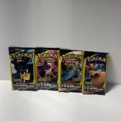 Pokemon SM Team Up Mini Pack Complete Art Set of 4 New Sealed Booster Packs - Image 1