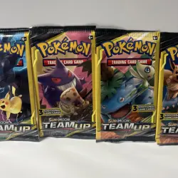 Pokemon SM Team Up Mini Pack Complete Art Set of 4 New Sealed Booster Packs - Image 3