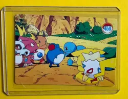 PIKACHU Pokemon Pocket Monsters Japanese Vending Prism Sticker 1999 Holo Foil NM - Image 2
