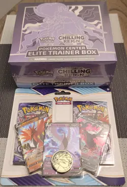 Pokemon Center Exclusive Chilling Reign Error ETB and Apology Blister Sealed - Image 1