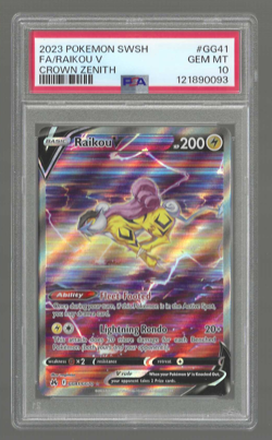 RAIKOU 2023 Crown Zenith V Alt Art #GG41 Pokemon Sword and Shield PSA 10💎 - Image 1